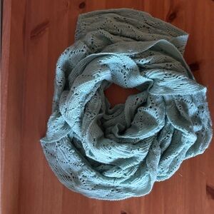 Mint Green Lace Ruffled Scarf